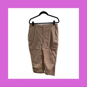 North Face Tan Zip-off Hiking Pants